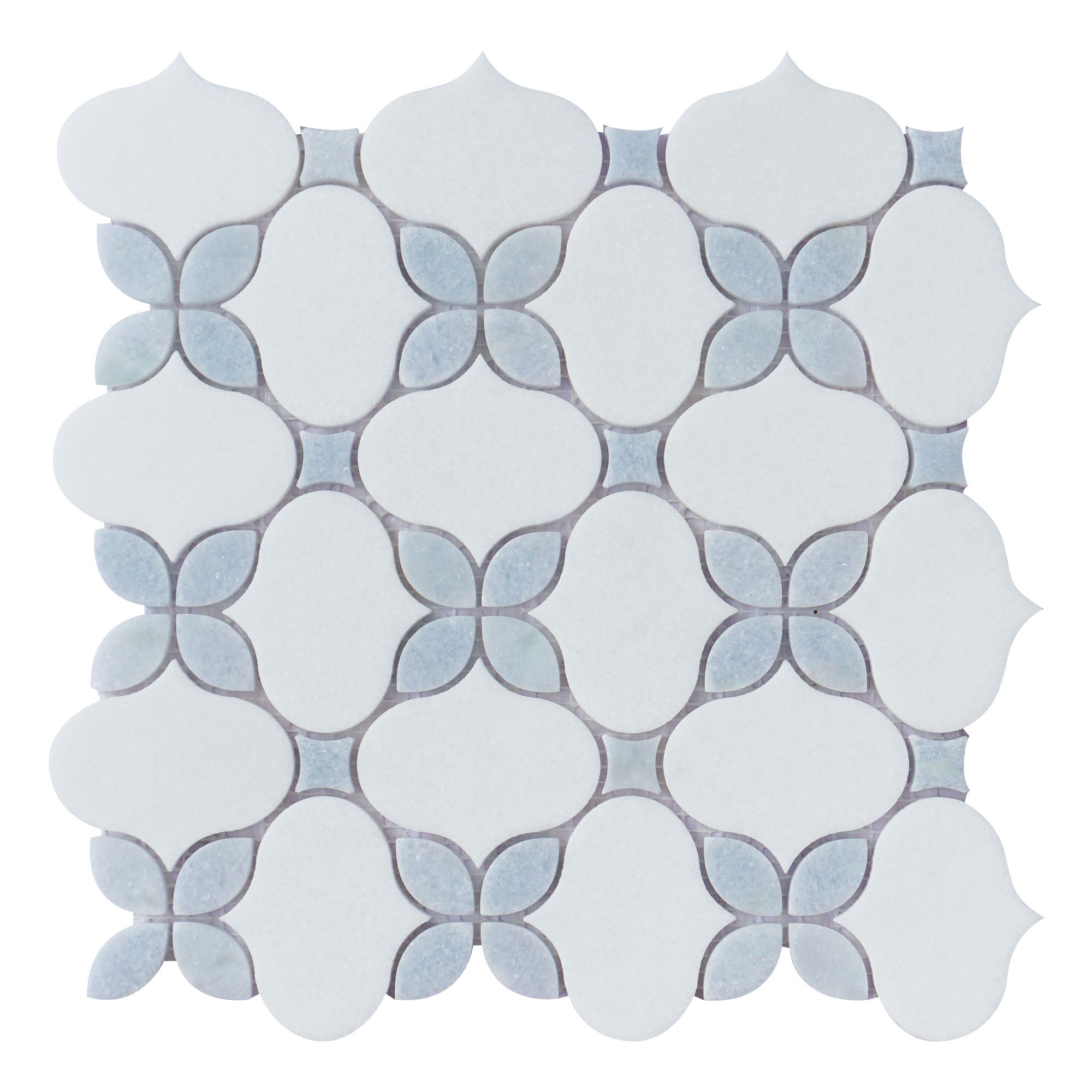Supreme Tile Clover Bloom 11.82 in. x 11.82 in. Floral Polished